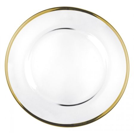 Piatto pane vetro Gold